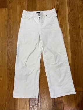 Banana Republic White Wide-Leg Jeans